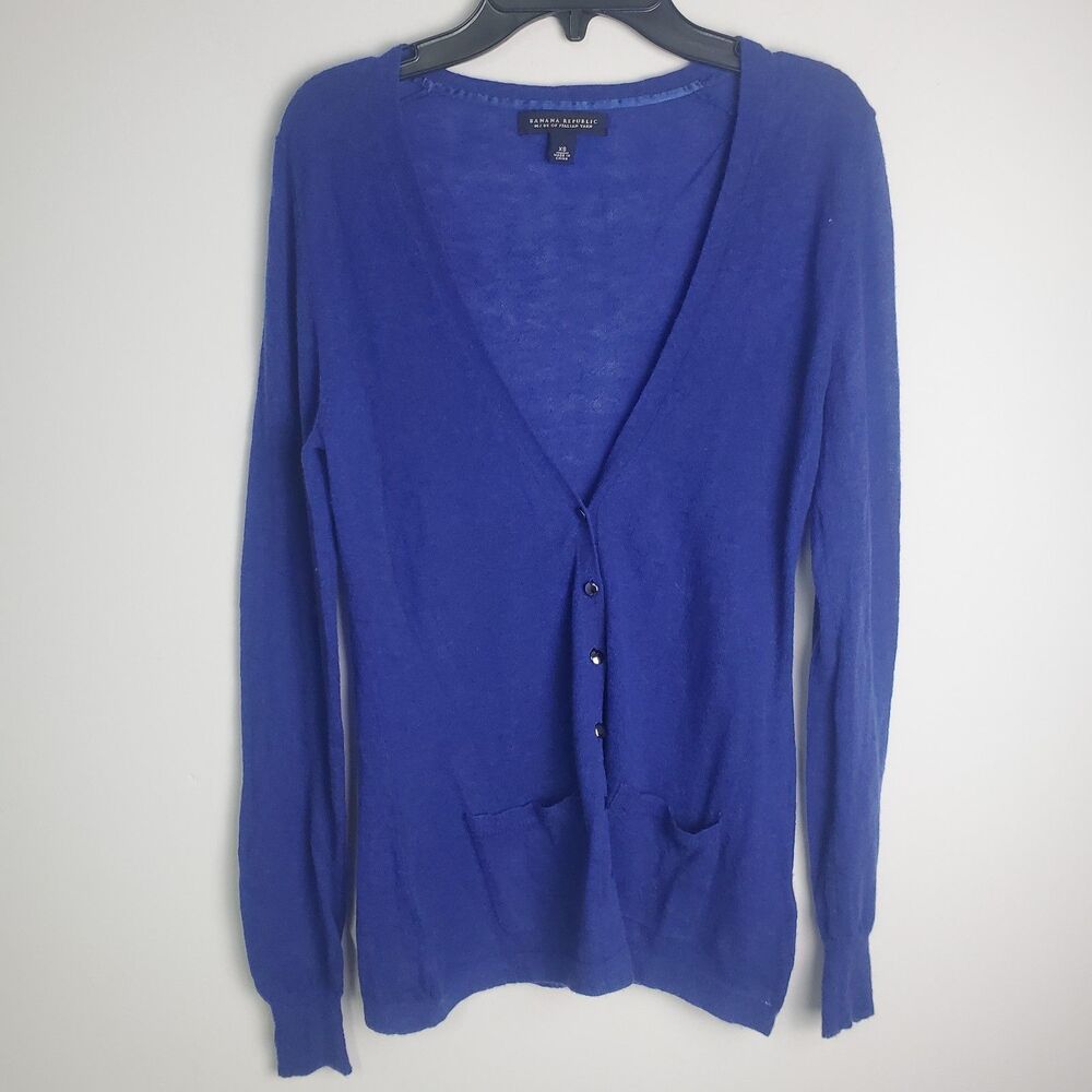 Banana Republic Blue Alpaca Blend Cardigan XS